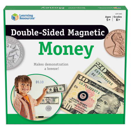 LEARNING RESOURCES Double-Sided Magnetic Money Set 5080